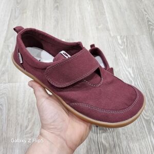 Women’s Casual Velcro Canvas Slip-On Shoe - Burgundy
